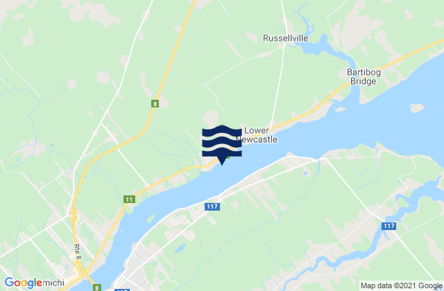 Chatham, Canadaの潮見表地図