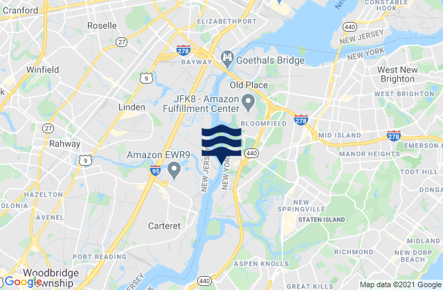 Chelsea, United Statesの潮見表地図