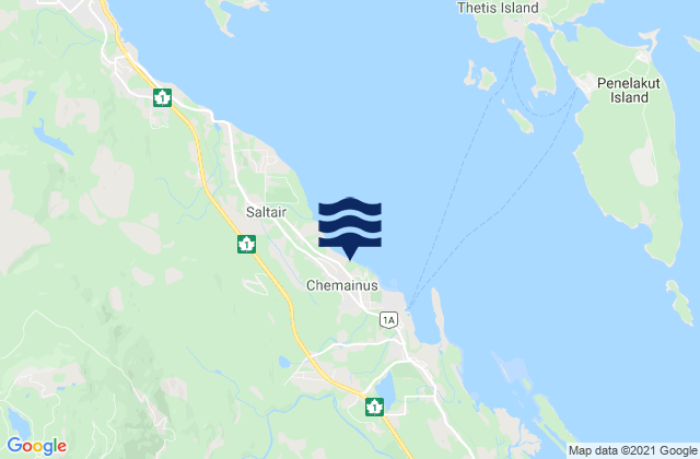 Chemanius, Canadaの潮見表地図