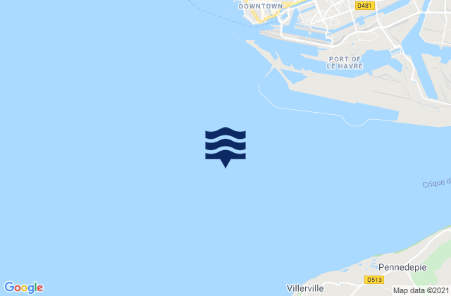 Chenal de Rouen, Franceの潮見表地図