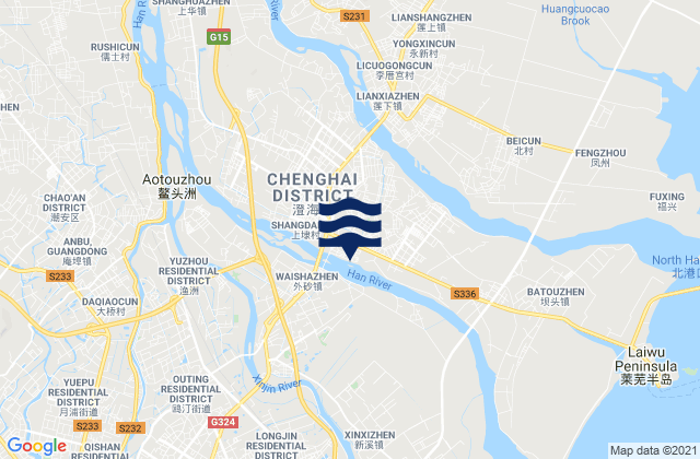 Chenghua, Chinaの潮見表地図