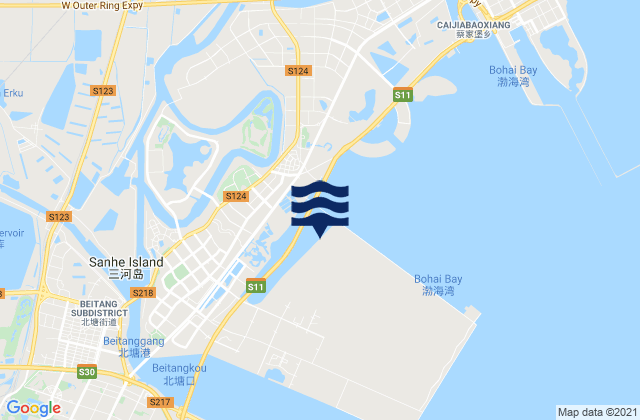 Chengtougu, Chinaの潮見表地図