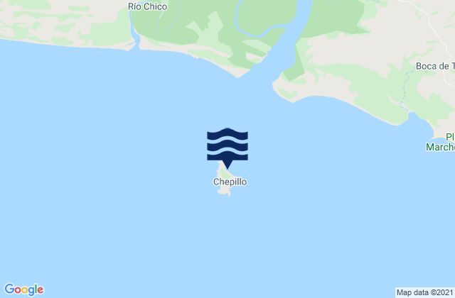 Chepillo, Panamaの潮見表地図