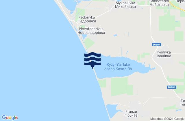 Chervonoye, Ukraineの潮見表地図