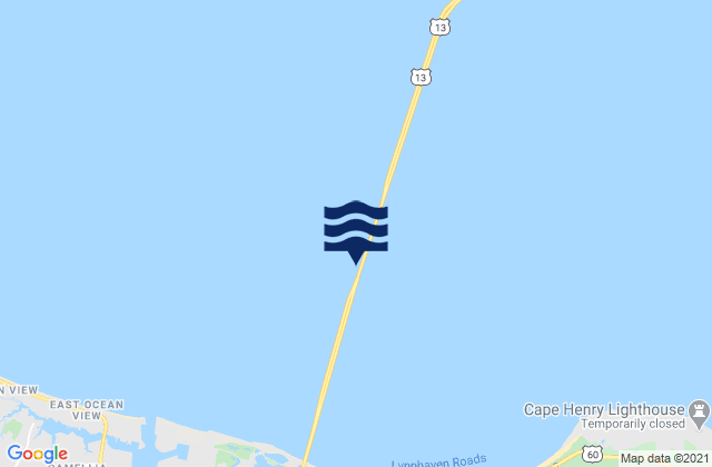 Chesapeake Bay Bridge Tunnel, United Statesの潮見表地図