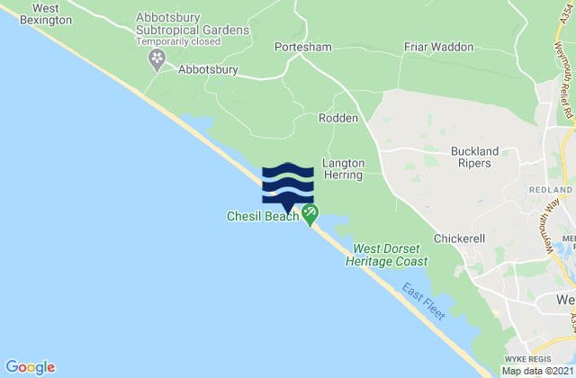Chesil Beach, United Kingdomの潮見表地図