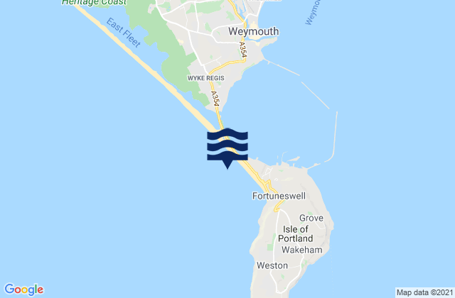 Chesil Cove, United Kingdomの潮見表地図