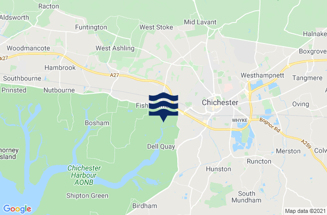Chichester, United Kingdomの潮見表地図