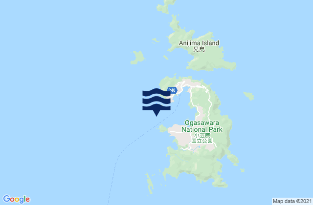 Chichijima, Northern Mariana Islandsの潮見表地図