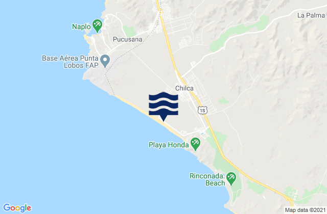 Chilca, Peruの潮見表地図