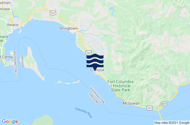 Chinook Baker Bay Wash., United Statesの潮見表地図