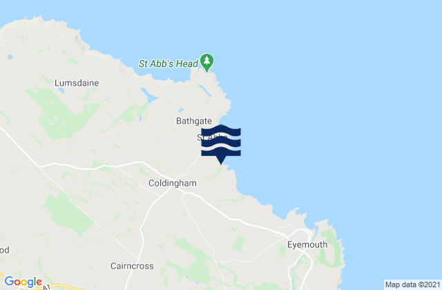 Chirnside, United Kingdomの潮見表地図