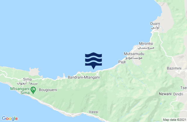 Chironkamba, Comorosの潮見表地図