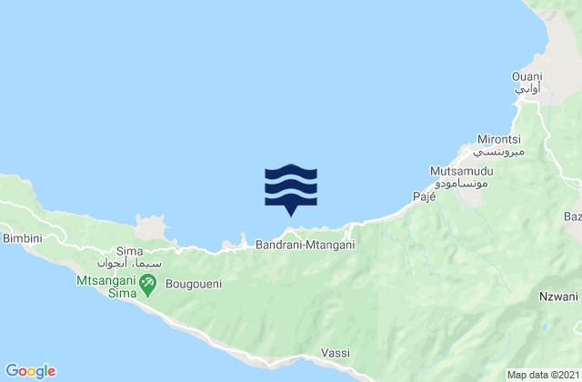 Chitrouni, Comorosの潮見表地図