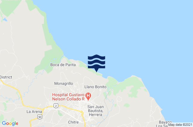 Chitré, Panamaの潮見表地図