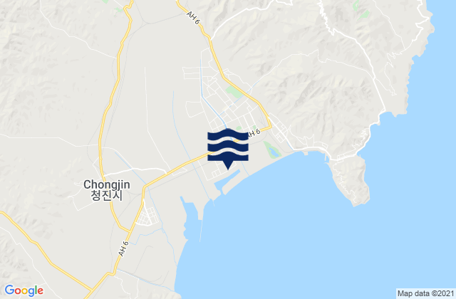 Chongjin, North Koreaの潮見表地図