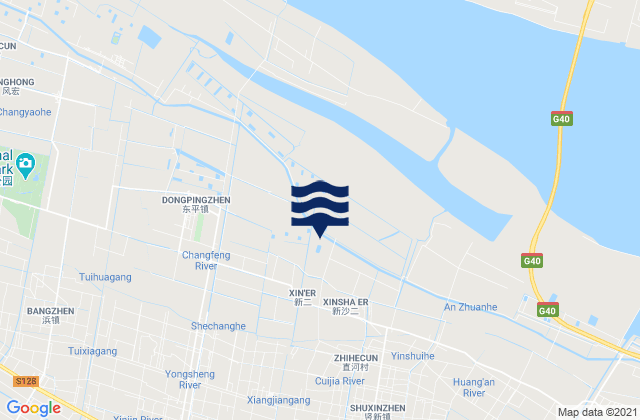 Chongming Dao, Chinaの潮見表地図