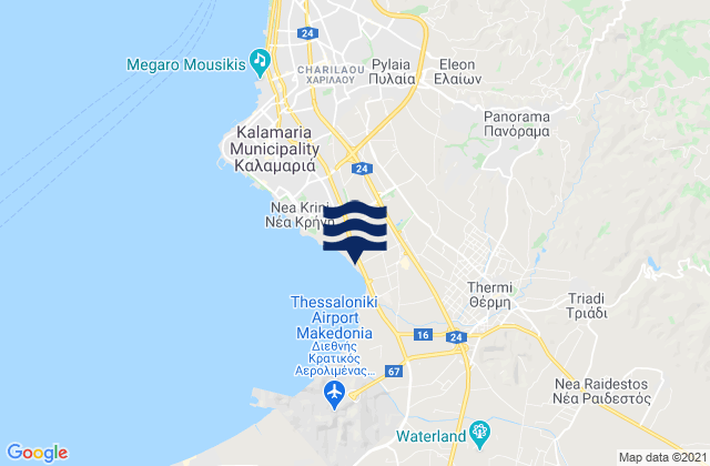 Chortiátis, Greeceの潮見表地図