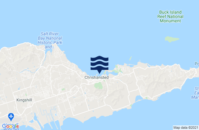 Christiansted (Saint Croix), U.S. Virgin Islandsの潮見表地図