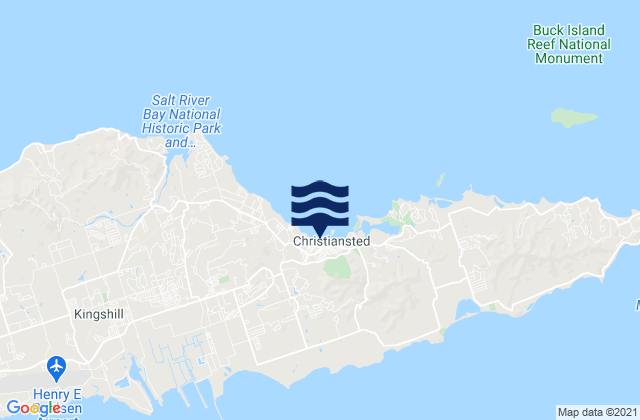 Christiansted, U.S. Virgin Islandsの潮見表地図