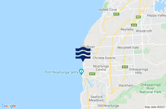 Christies Beach, Australiaの潮見表地図