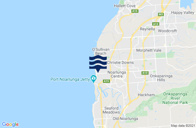 Christies Beach, Australiaの潮見表地図
