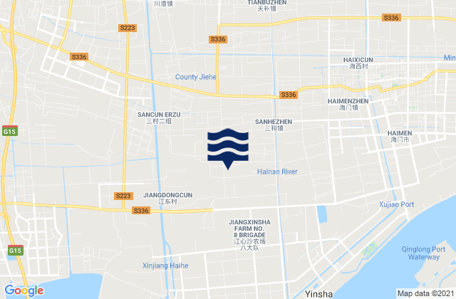 Chuangang, Chinaの潮見表地図