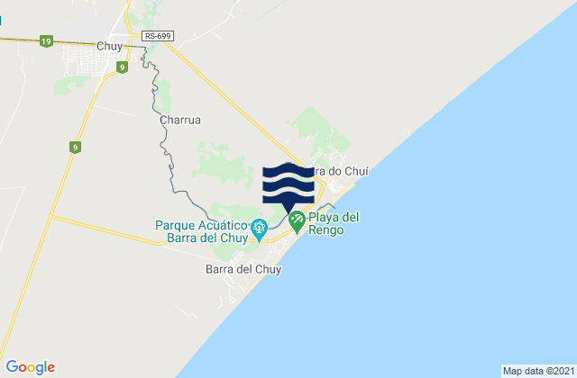 Chui, Uruguayの潮見表地図