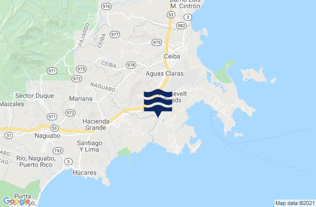Chupacallos Barrio, Puerto Ricoの潮見表地図