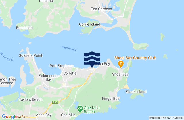 Church Bay, Australiaの潮見表地図