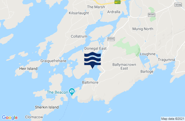 Church Strand Bay, Irelandの潮見表地図
