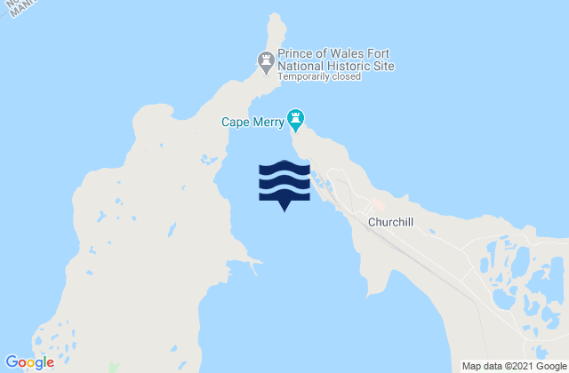 Churchill Harbour, Canadaの潮見表地図