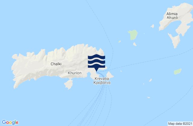 Chálki, Greeceの潮見表地図