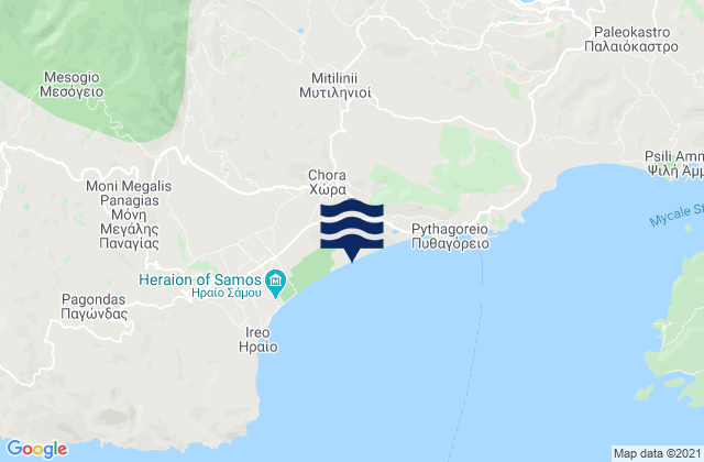 Chóra, Greeceの潮見表地図