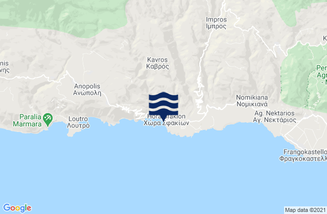 Chóra Sfakíon, Greeceの潮見表地図