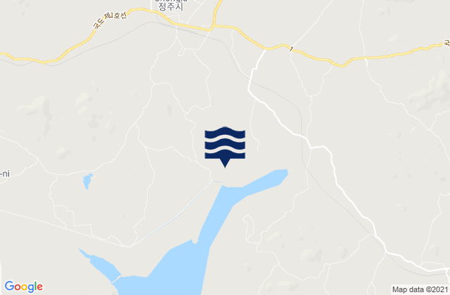 Chŏngju, North Koreaの潮見表地図