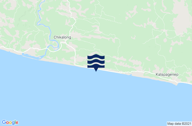 Cibunter, Indonesiaの潮見表地図