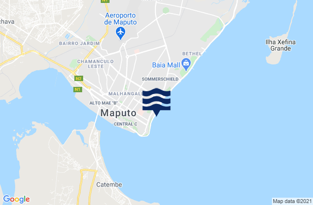Cidade de Maputo, Mozambiqueの潮見表地図