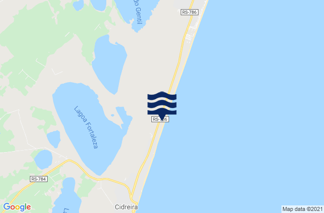 Cidreira, Brazilの潮見表地図