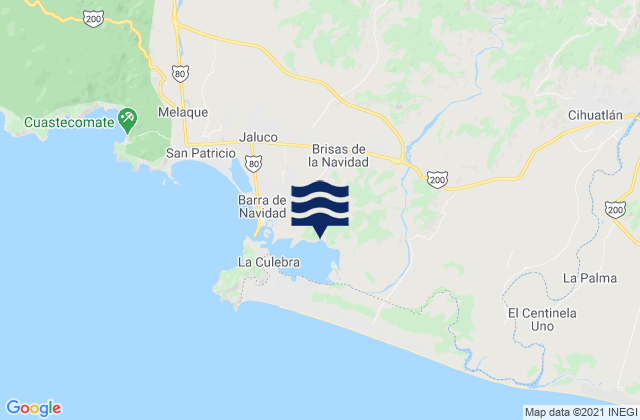 Cihuatlán, Mexicoの潮見表地図