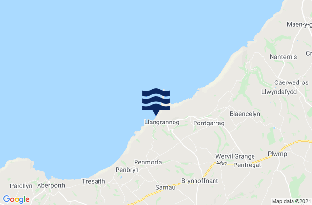 Cilborth Beach, United Kingdomの潮見表地図
