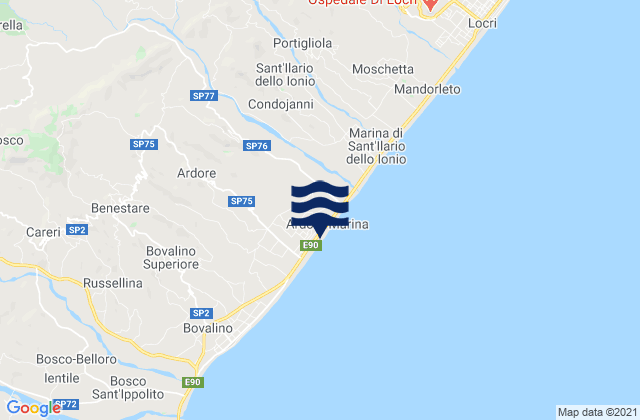 Ciminà, Italyの潮見表地図