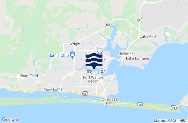 Cinco Bayou, United Statesの潮見表地図