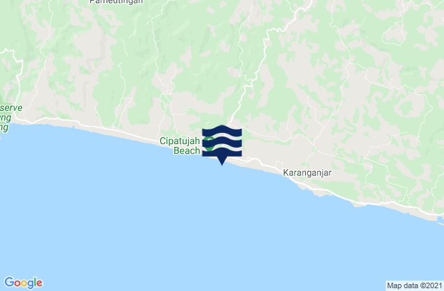 Cipatujah Selatan, Indonesiaの潮見表地図