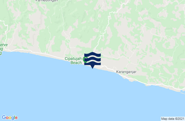 Cipatujah, Indonesiaの潮見表地図