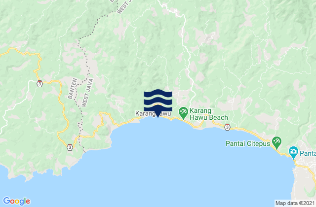 Cisolok, Indonesiaの潮見表地図