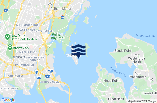 City Island Harbor, United Statesの潮見表地図