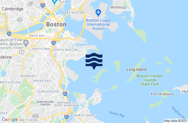 City Point 0.8 n.mi. SSE of, United Statesの潮見表地図