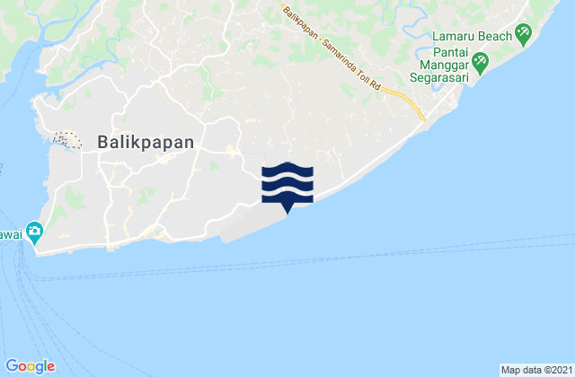 City of Balikpapan, Indonesiaの潮見表地図