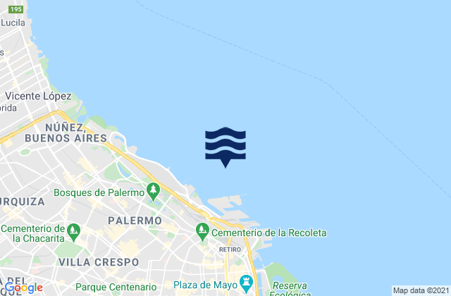 City of Buenos Aires, Argentinaの潮見表地図